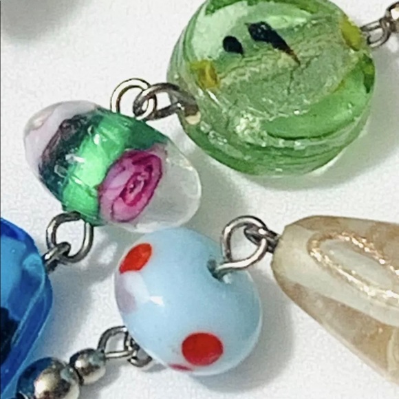 Premier Designs "Venetian" Murano Glass Artisan Glass Bead Statement Necklace - Picture 5 of 13
